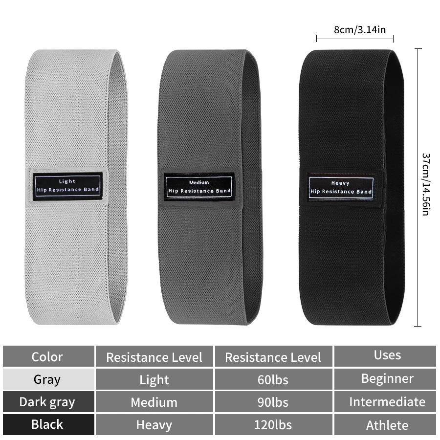 Yoga Fitness Resistance Band - Faixas Elásticas de Resistência para Glúteos